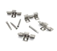 Stainless Steel Hidden Clips for Aluminium Decking + M4x30 SS Self Tapping Screws (100 Pack)