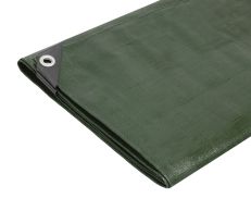 Green/Brown Heavy-Duty Waterproof Tarpaulin with Eyelets (250 GSM)