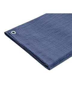 Blue Lightweight Waterproof Tarpaulin with Eyelets (80 GSM)
