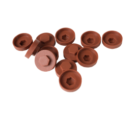 HC19 19mm colour cap (Pack of 100) - Copper Brown