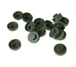 HC19 19mm colour cap (Pack of 100) - Juniper Green