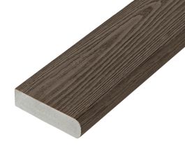 3.6m Nordeck Woodgrain Effect Bullnose Board - Ebony
