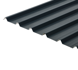 32/1000 Box Profile 0.7 PVC Plastisol Coated Roof Sheet - Slate Blue