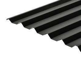34/1000 Box Profile 0.7 PVC Plastisol Coated Roof Sheet - Black