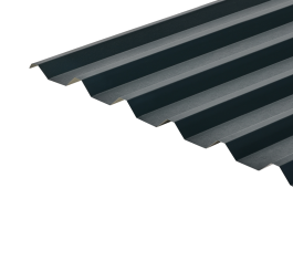 34/1000 Box Profile 0.7 PVC Plastisol Coated Roof Sheet - Slate Blue