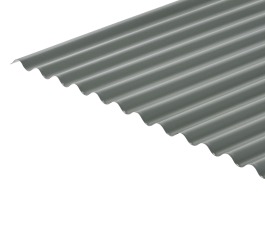 13/3 Corrugated 0.7 Thick PVC Plastisol Coated Roof Sheet - Merlin Grey