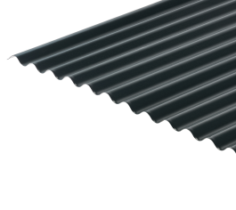 13/3 Corrugated 0.7 Thick PVC Plastisol Coated Roof Sheet - Slate Blue