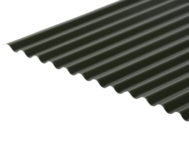 13/3 Corrugated 0.7 Thick Polyester Paint Coated Roof Sheet - Juniper Green