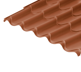 41/1000 Tile Form 0.7 Thick GreenCoat® Pural Coated Roof Sheet - Tile Red