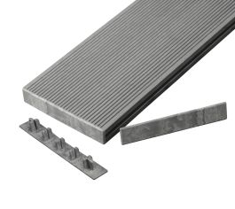 Signature Hollow Composite Decking End Caps - Light Grey
