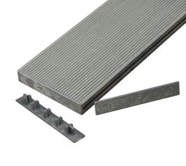 Signature Hollow Composite Decking End Caps - Stone Grey