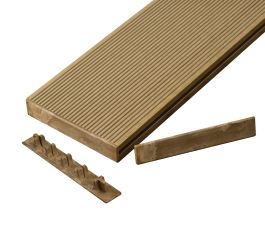 Signature Hollow Composite Decking End Caps - Teak