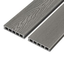 2.4m Signature Composite Decking Board - Stone Grey