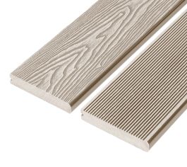 4m Signature Solid Bullnose Composite Decking Board - Ivory