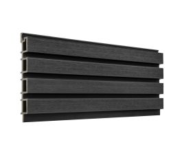 2.5m Composite Slatted Wall Cladding Panels - Charcoal
