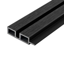 2.5m Slatted Wall Cladding Double End Profile Trim - Charcoal