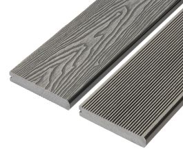 4m Signature Solid Bullnose Composite Decking Board - Stone Grey