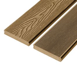 4m Signature Solid Bullnose Composite Decking Board - Teak