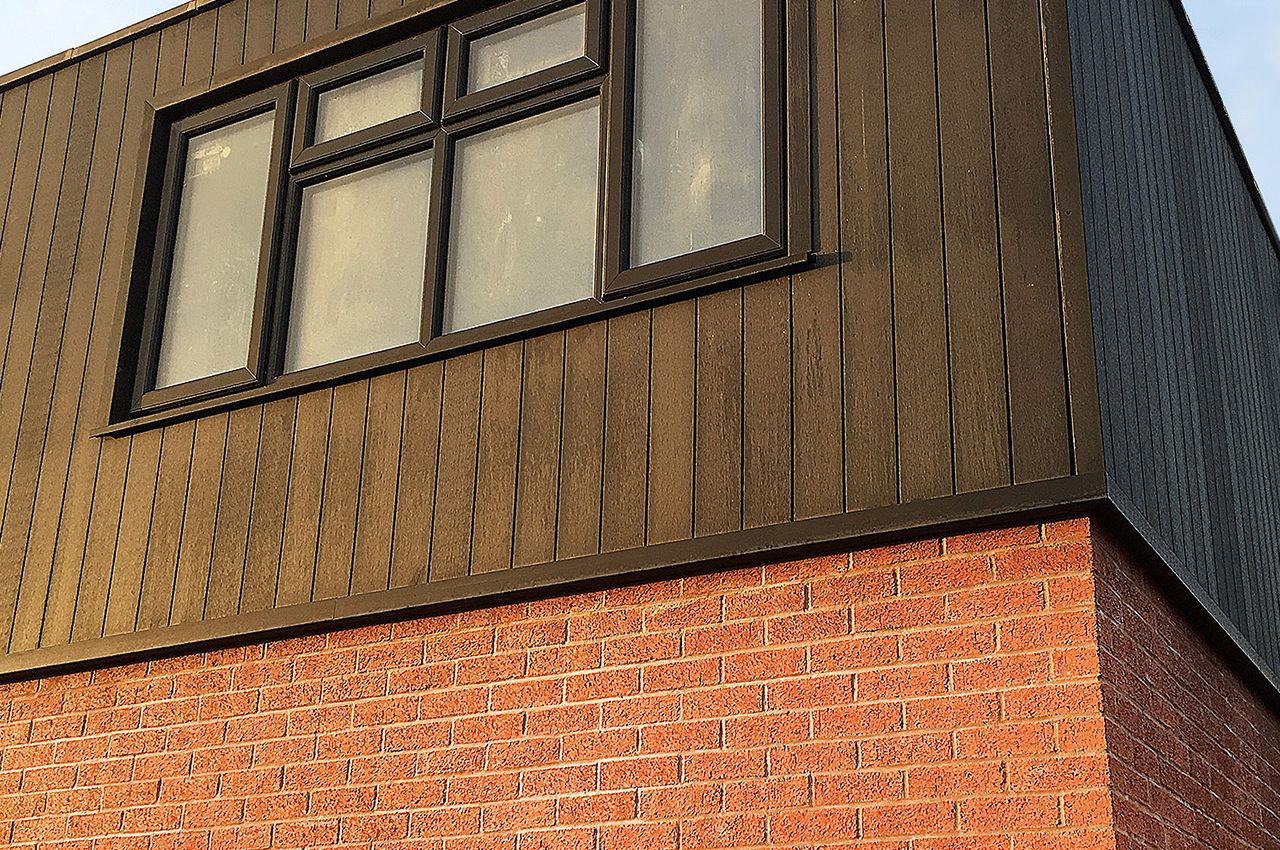 Two storey extension using Cladco Wall Cladding in Black Charcoal