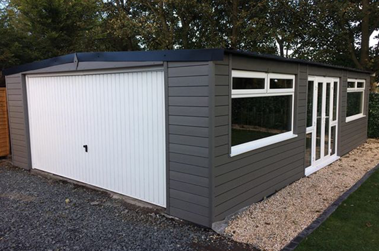 Cladco Composite Wall Cladding on a new garage space