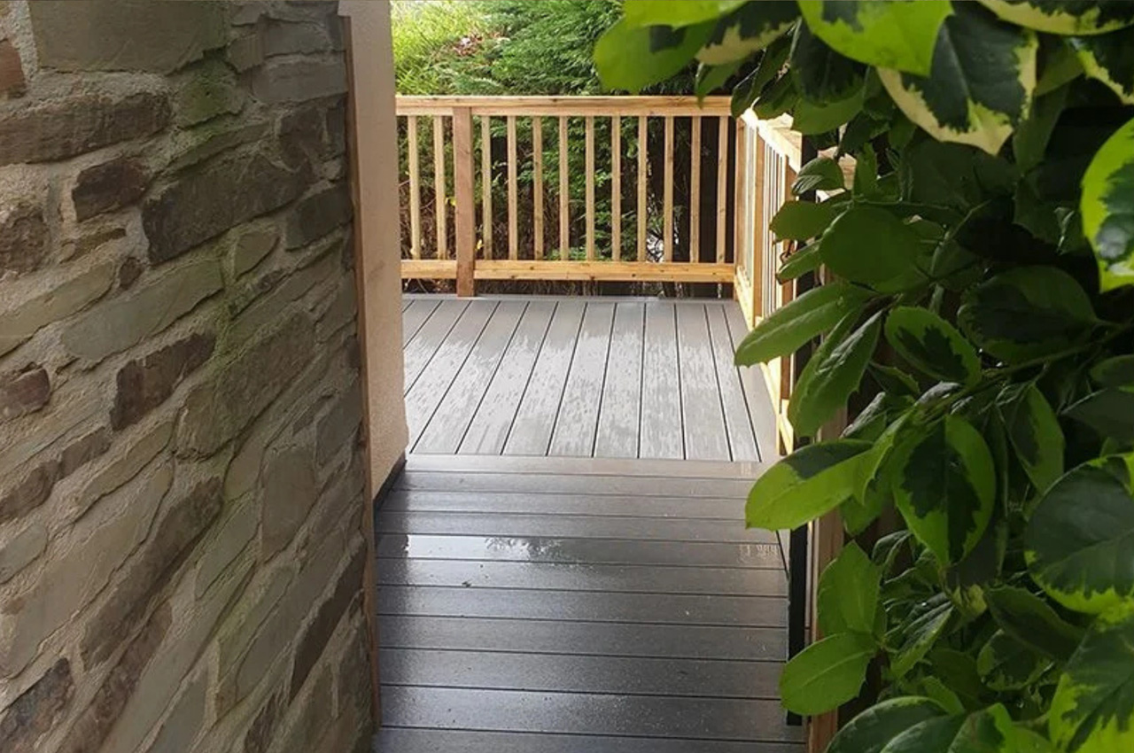 Cladco Composite Decking in Stone Grey installed by Gull Rock Company