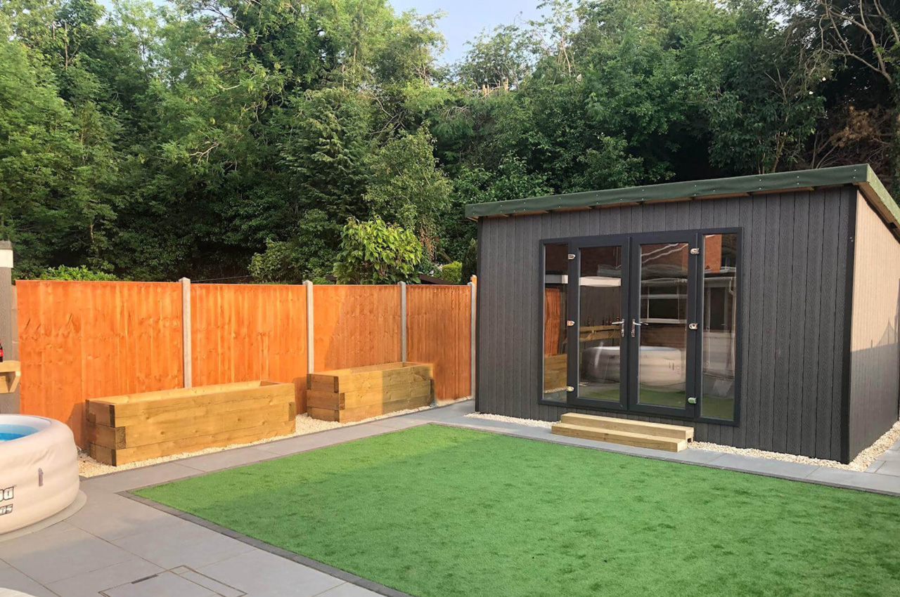 Stone Grey Woodgrain Composite Wall Cladding