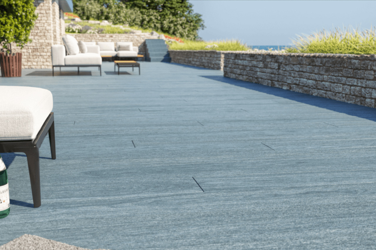 Ash Grey Cladco Nordeck Decking Boards help create an attractive outdoor lounge area
