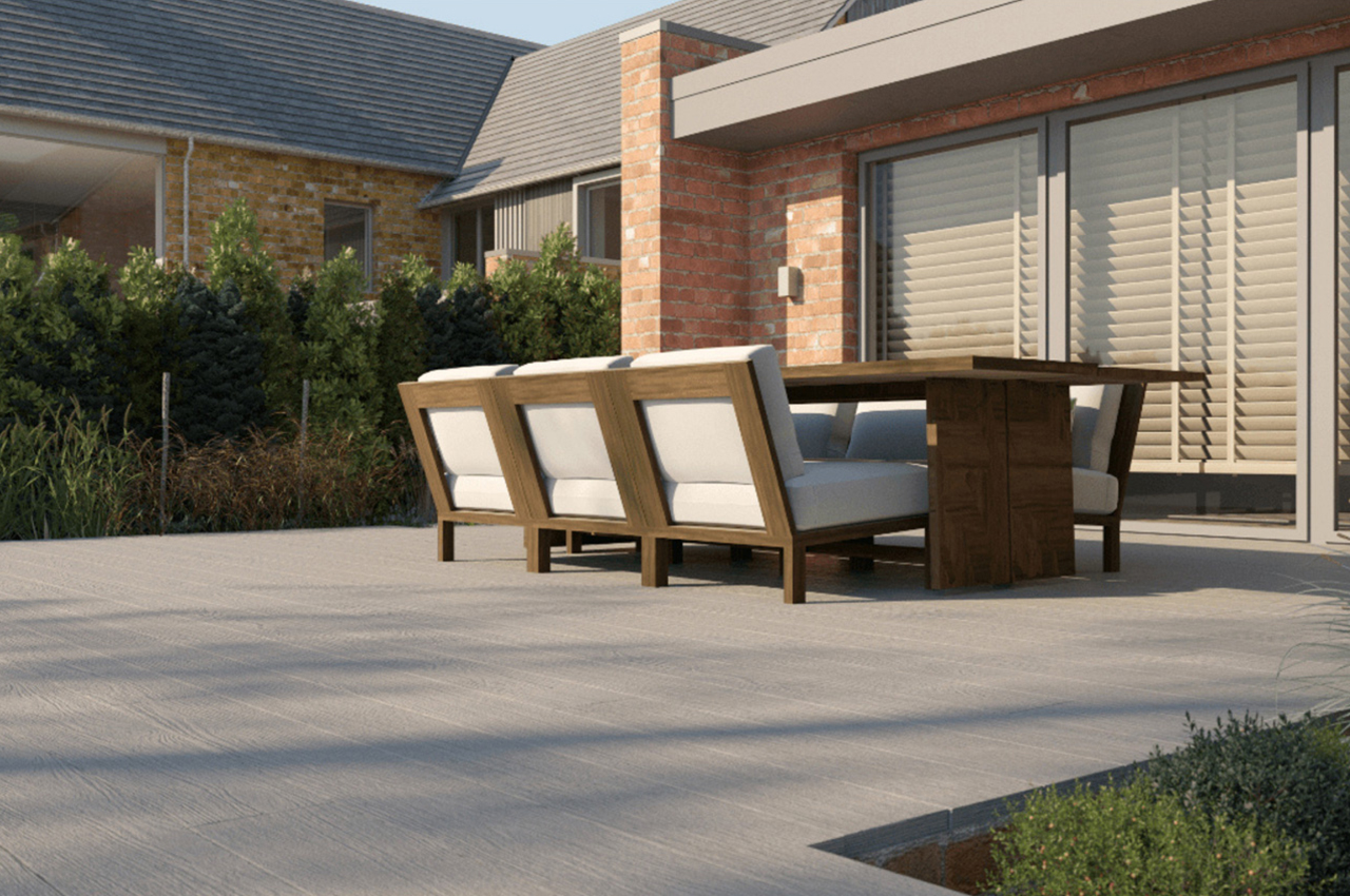 Create a stylish, low-maintenance outdoor living area with Cladco Nordeck Decking Boards