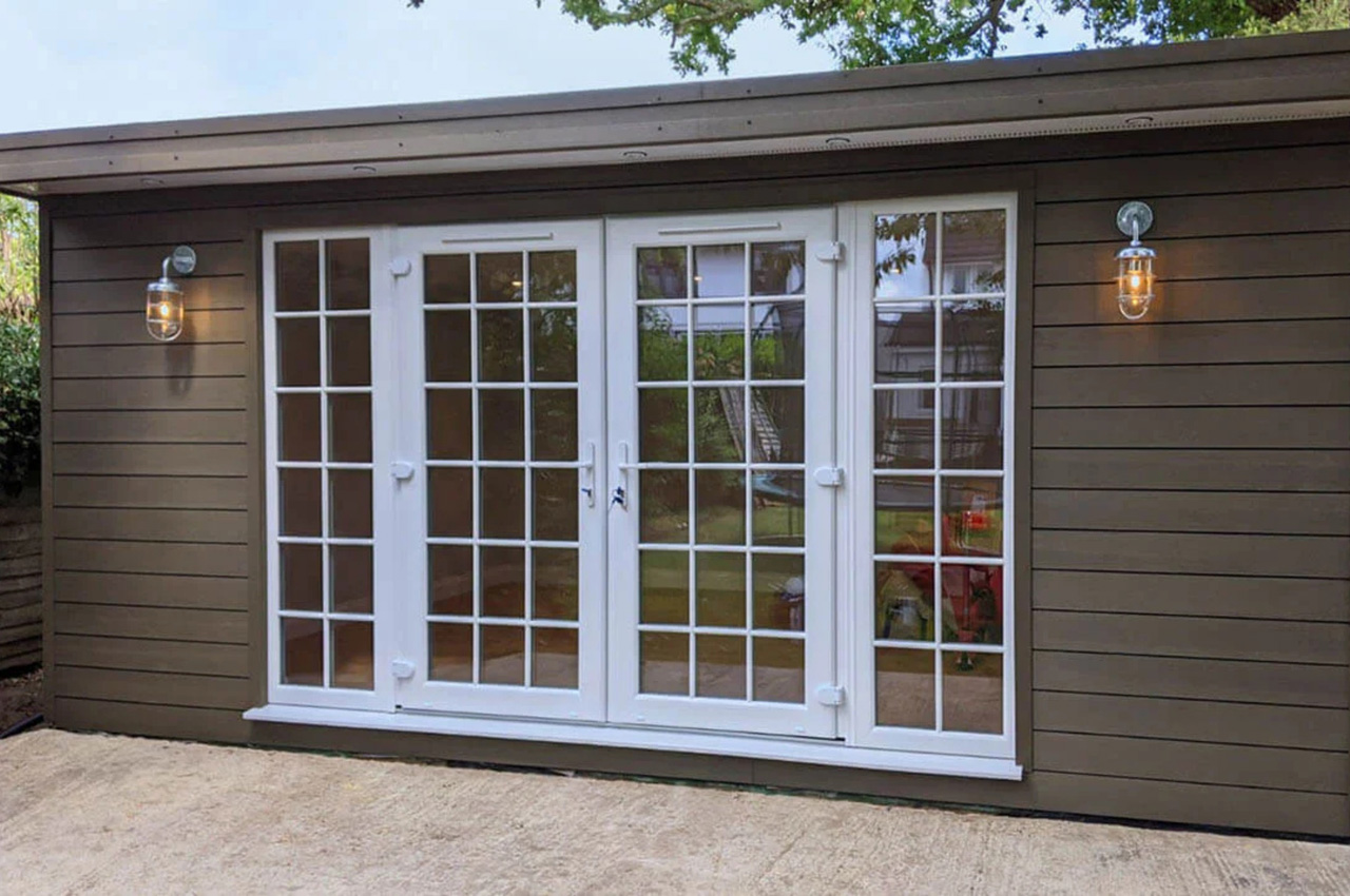A modern, well-lit exterior using Cladco Composite Wall Cladding