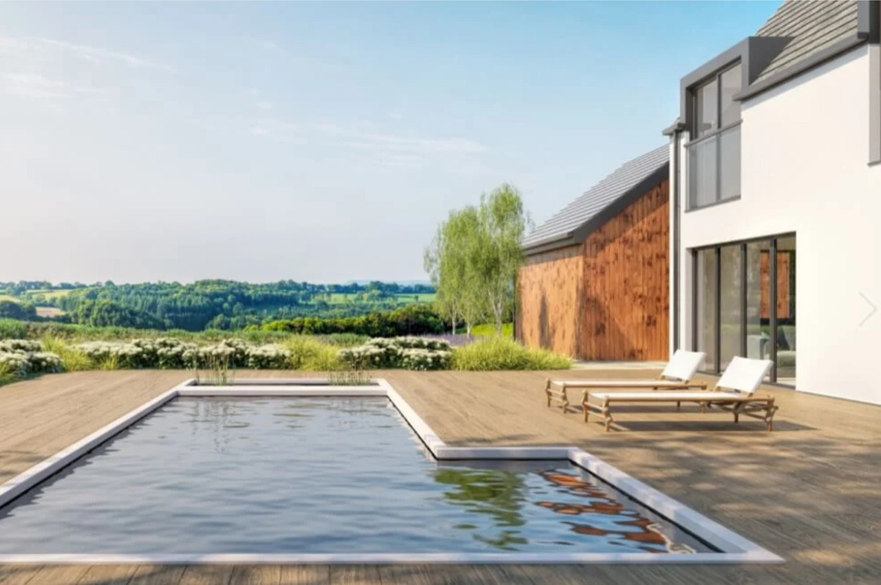 Cladco Nordeck Decking Boards in Cedar create an attractive, timber like deck