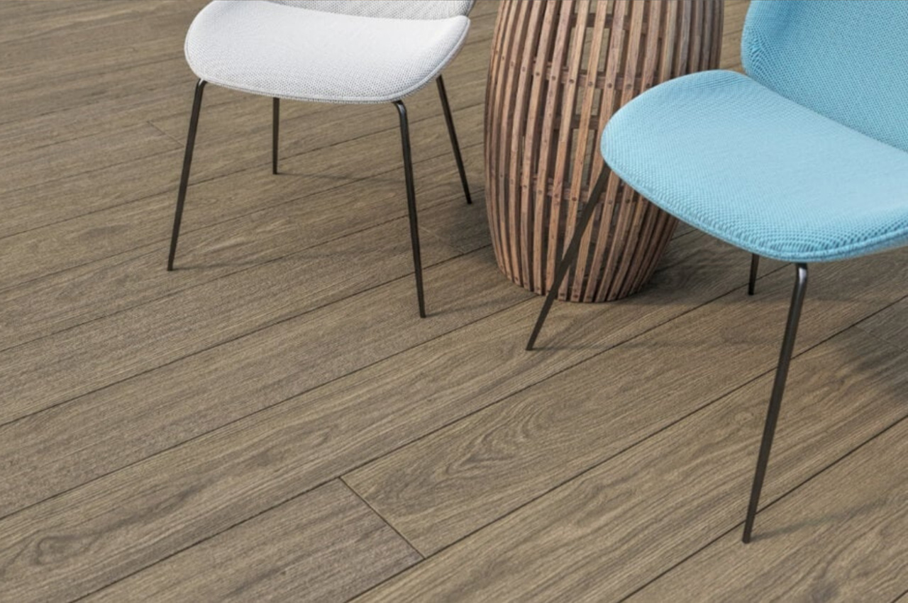 Cladco Nordeck Decking Boards in Chestnut create an attractive, rustic looking Decking without the hassle of maintaining it
