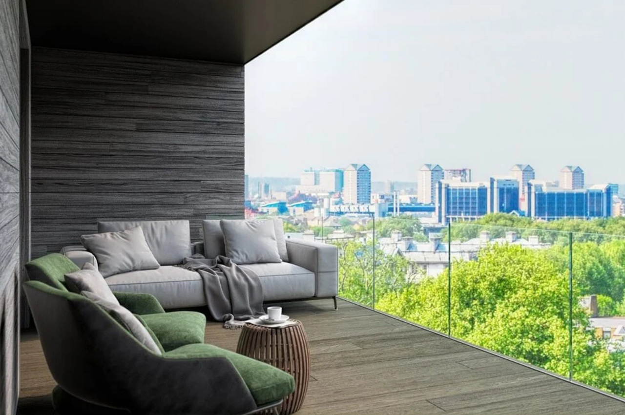 Hard-wearing Nordeck Decking Boards complement this relaxing space
