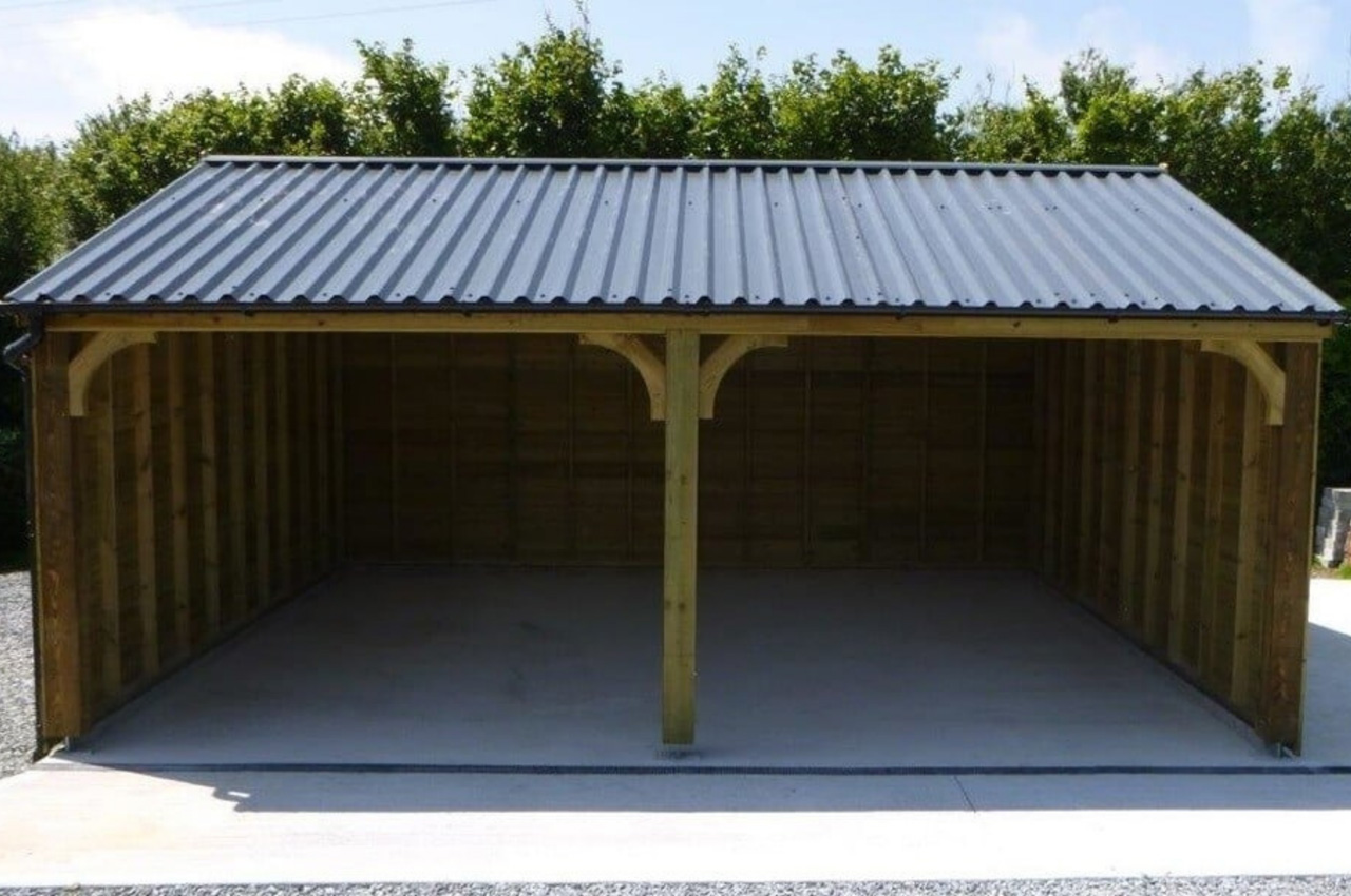 Attractive carport designed using Cladco 34/1000 Box Profile Roofing Sheets