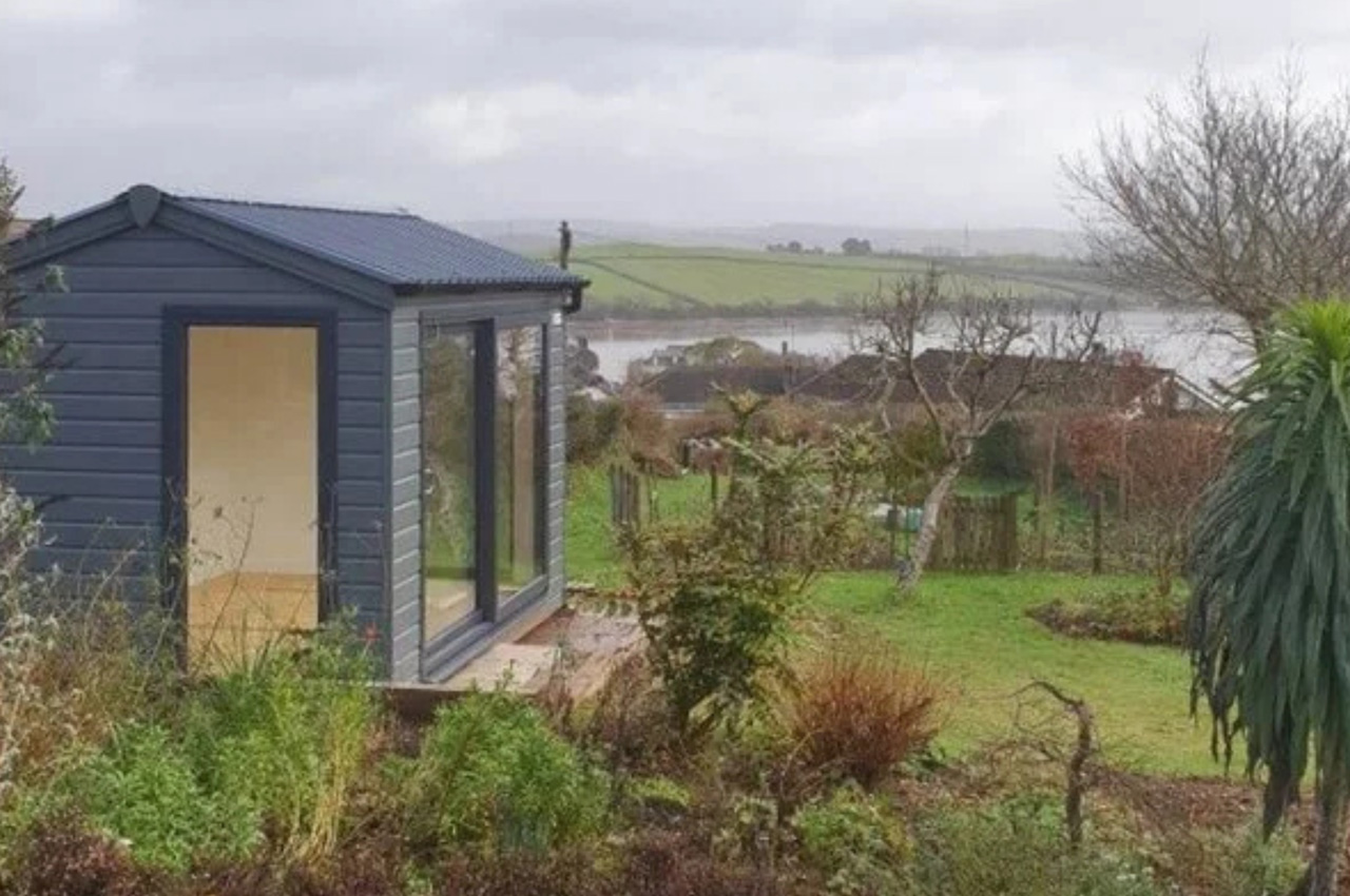 Corrosion-resistant Cladco Roofing Sheets complete this garden room
