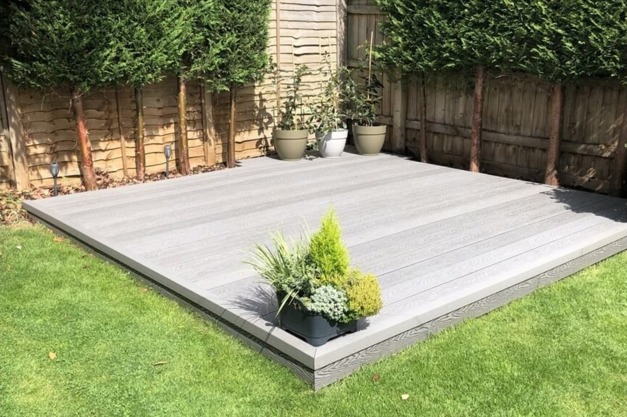 Cladco Woodgrain Composite Decking Boards create an attractive, high-quality Decking area.