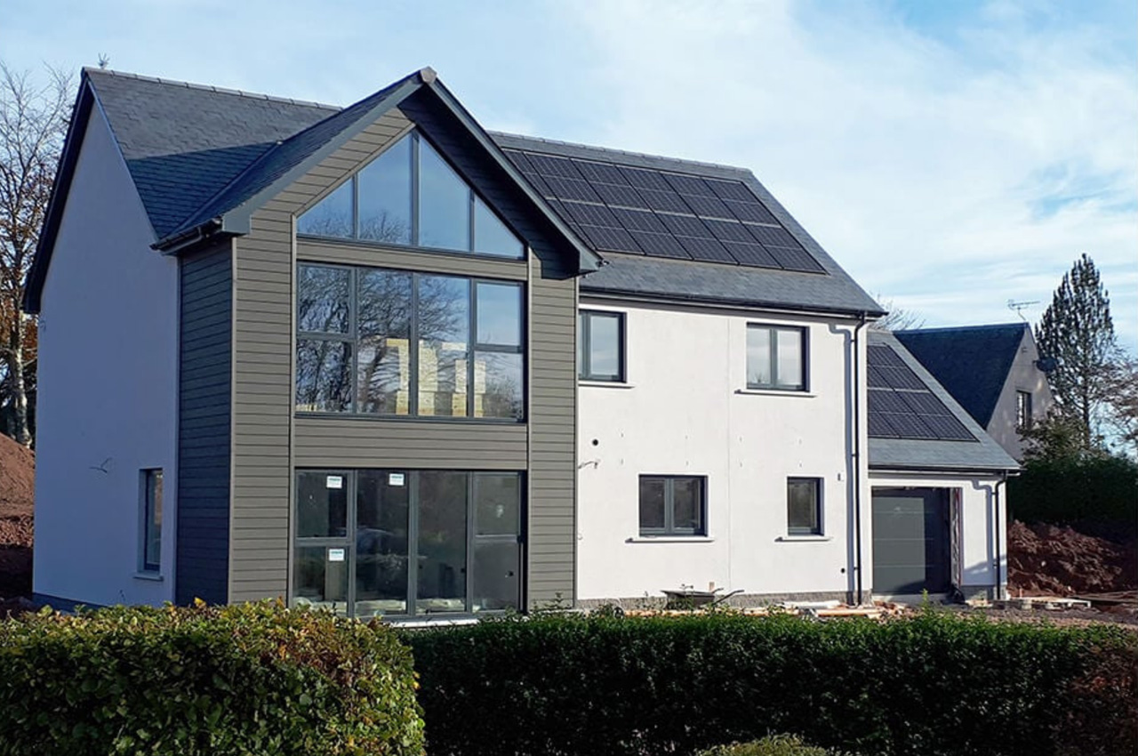 Cladco Composite Wall Cladding Boards in Charcoal create a stunning exterior design