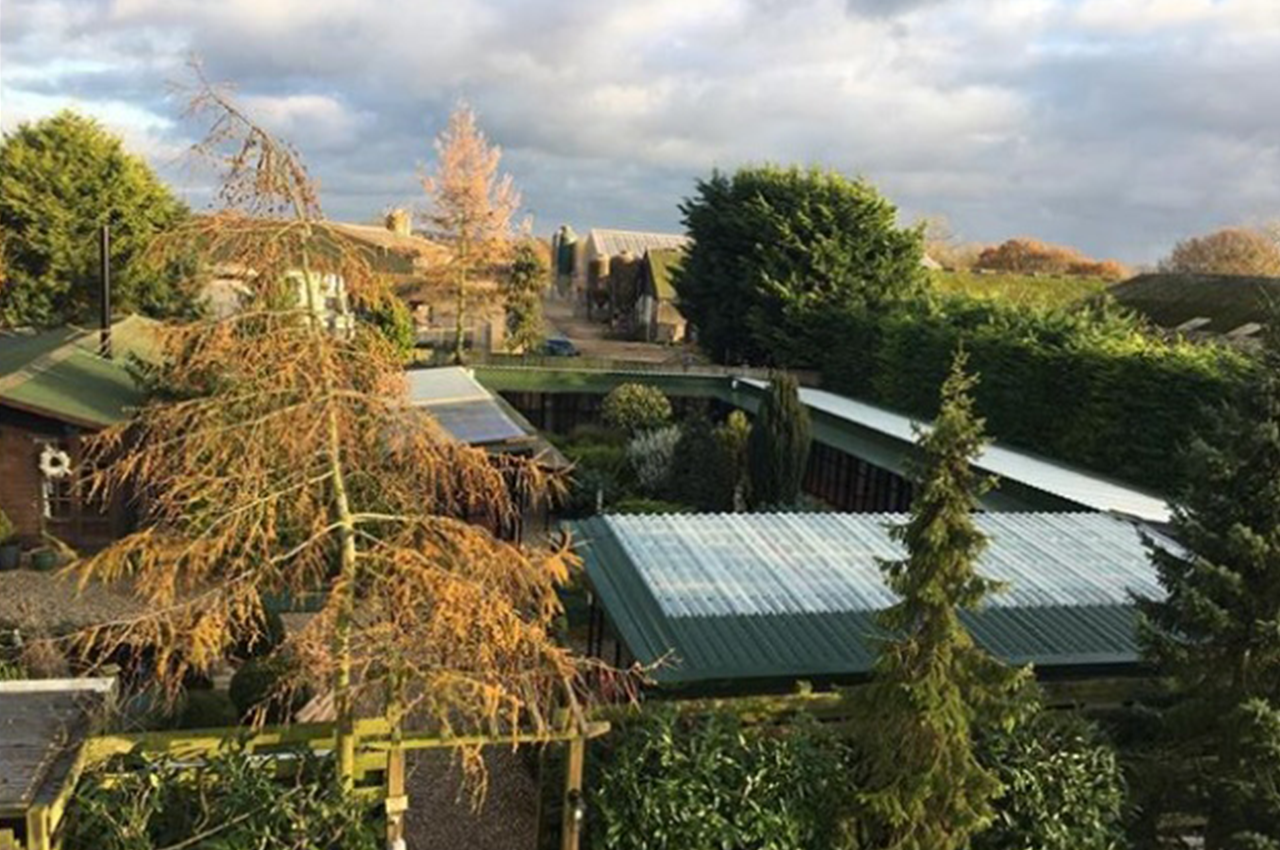 The Garden Mews luxury Hotel for Cats using Cladco Roofing Sheets