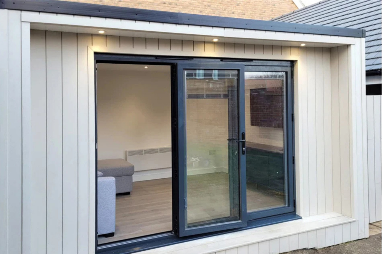 Utilise your workspace with a garden office room, built using Cladco Composite Wall Cladding