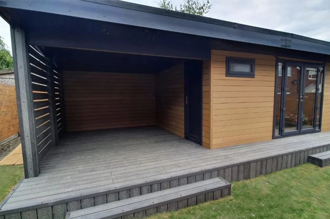 Double Garden Room | Cladco Composite Wall Cladding | @mh_garden_rooms