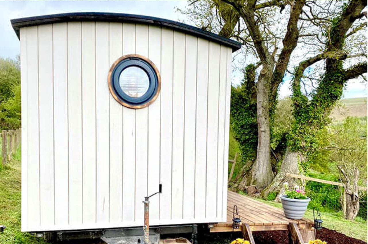 Off-grid, self-built shepherds hut | Cladco Composite Wall Cladding | @the_hut_life