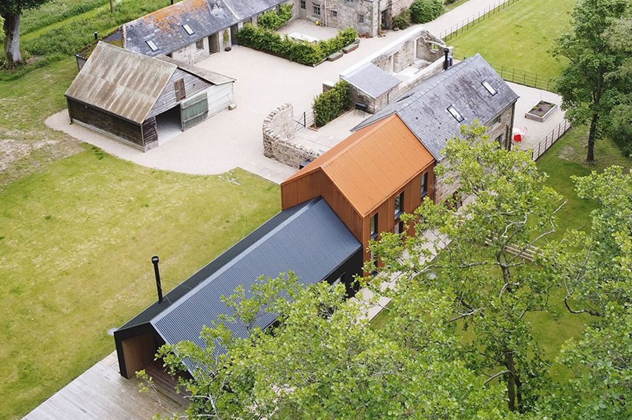 Barn conversion featuring Cladco 13/3 Corrugated Roofing with Black PVC Plastisol Coating