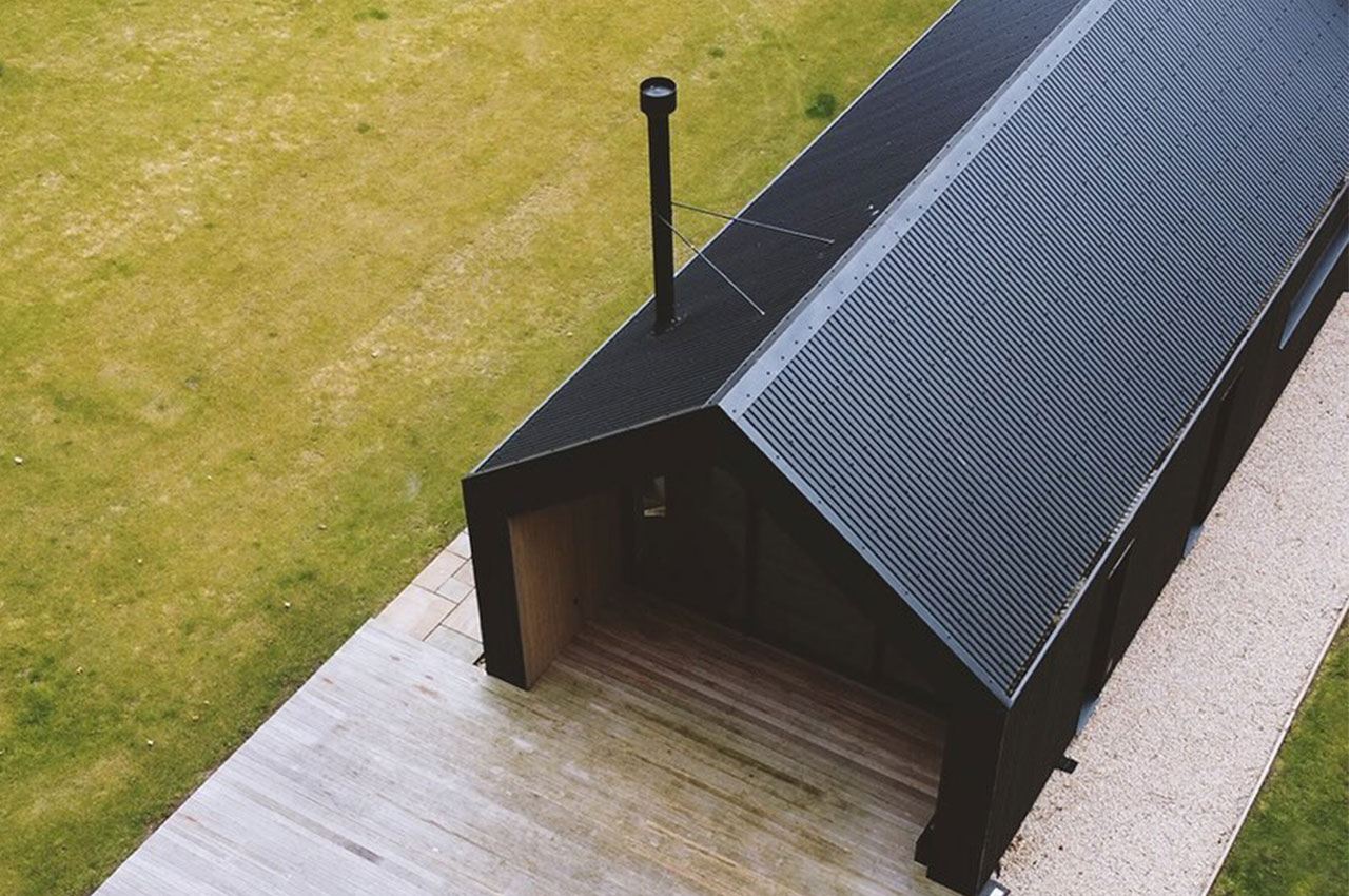 Barn conversion featuring Cladco 13/3 Corrugated Roofing with Black PVC Plastisol Coating