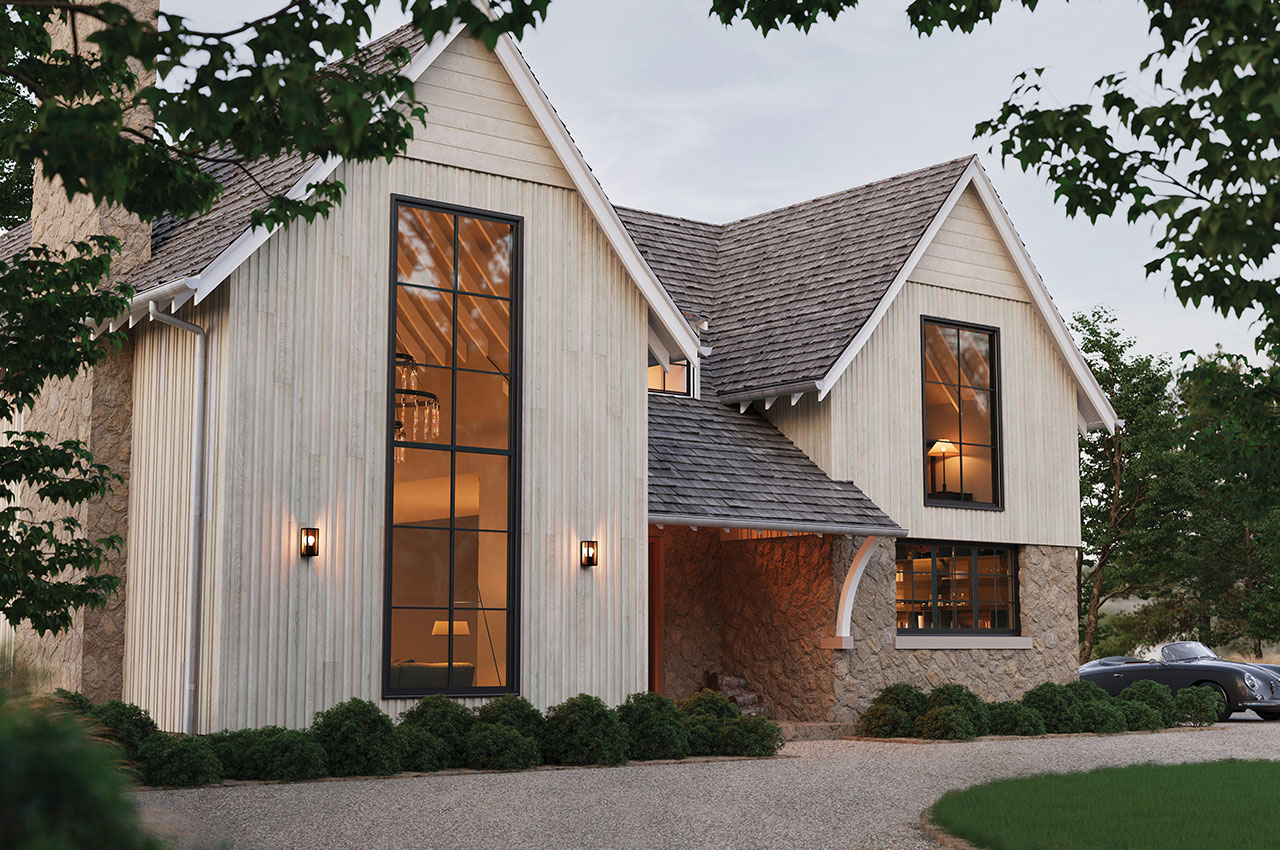 Luxury Home | Millboard® Envello Board & Batten+ Cladding in Smoked Oak