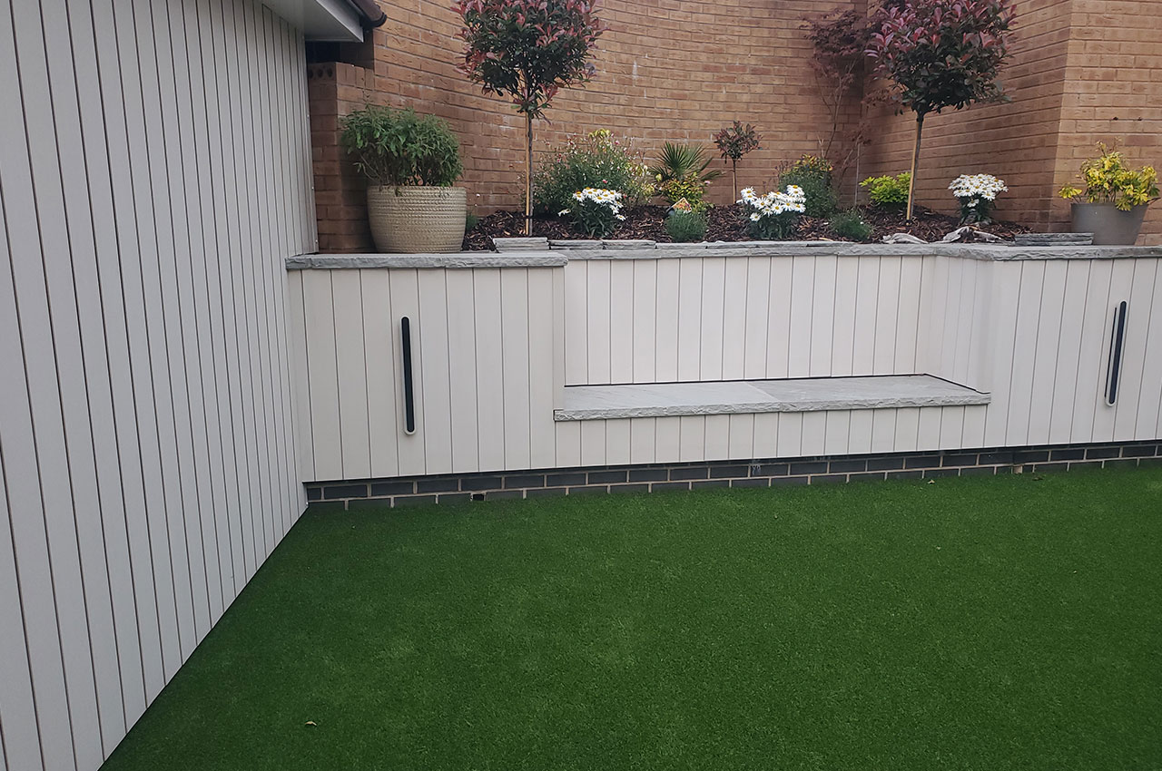 Garden Room and Fencing | Composite Wall Cladding in Ivory