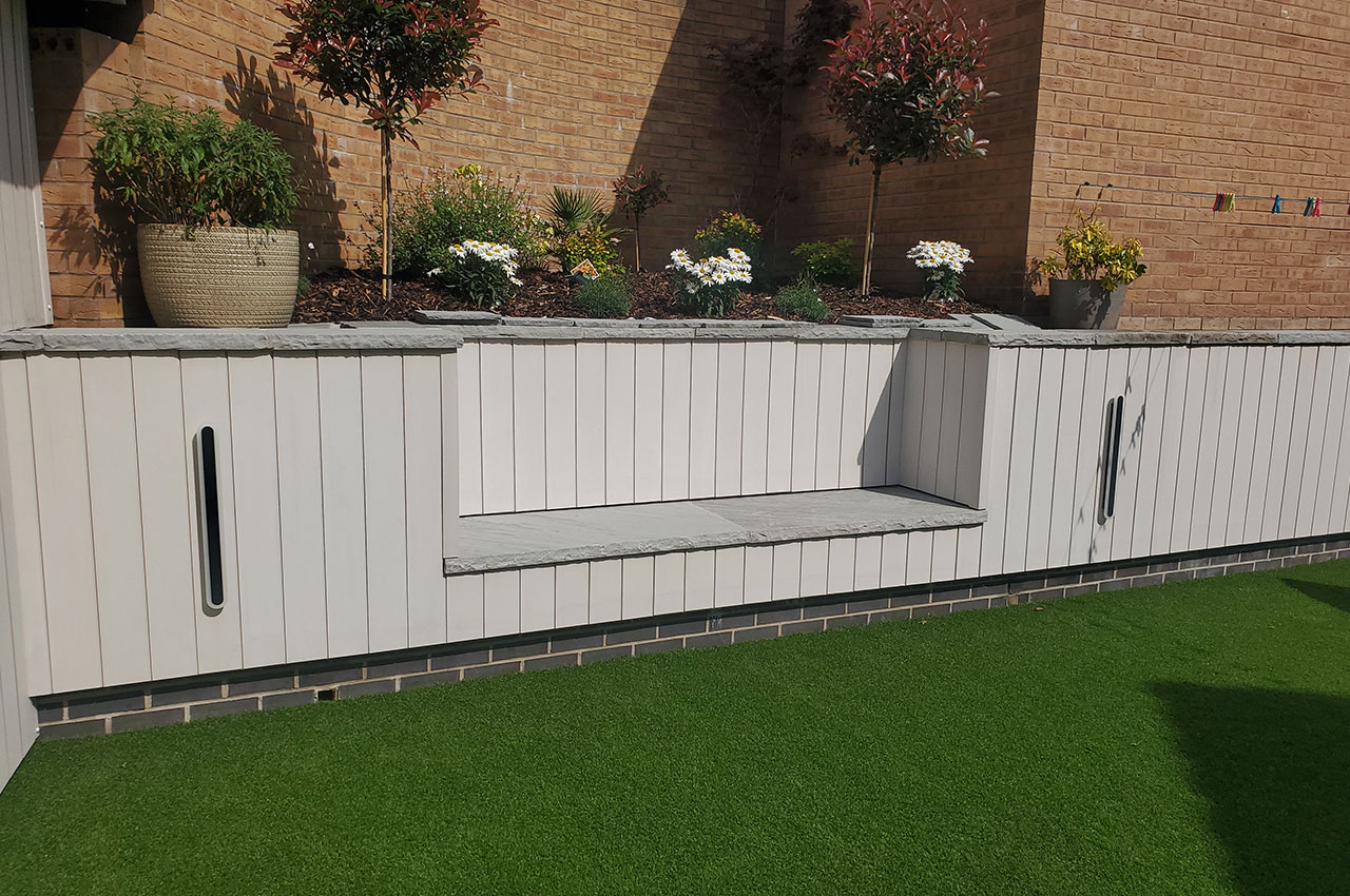 Garden Room and Fencing | Composite Wall Cladding in Ivory