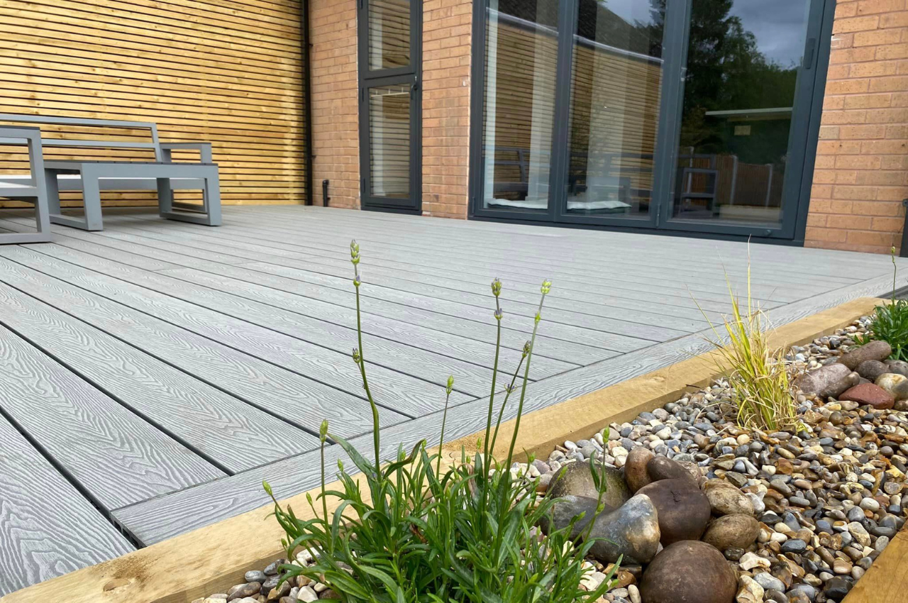 Sleek Decking | Composite Decking In Light Grey