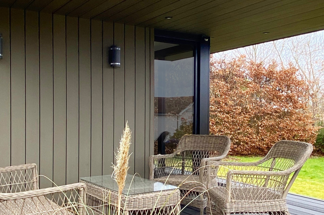 Organic-Feel Cladding | Composite Cladding In Olive Green