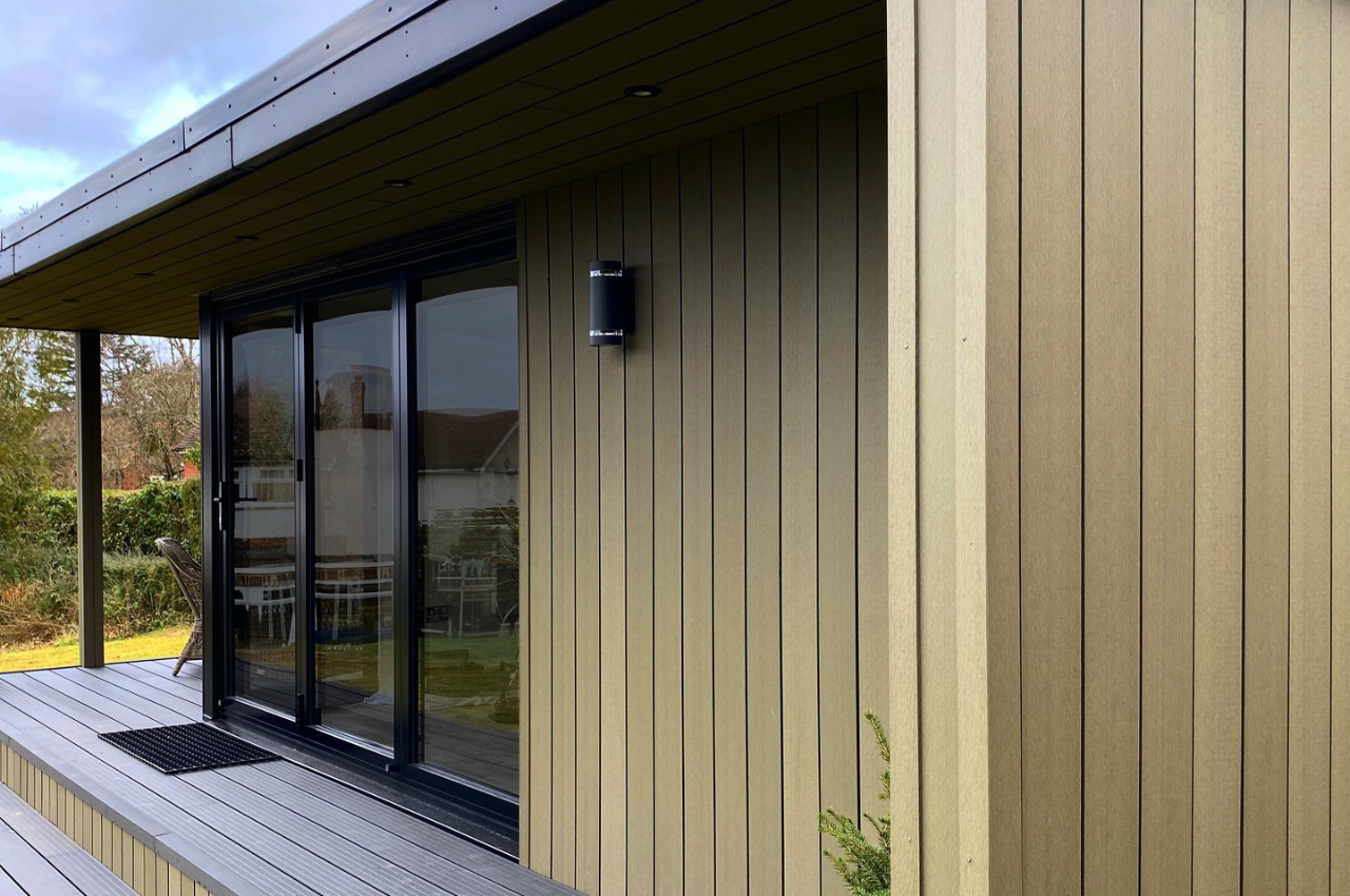 Organic-Feel Cladding | Composite Cladding In Olive Green