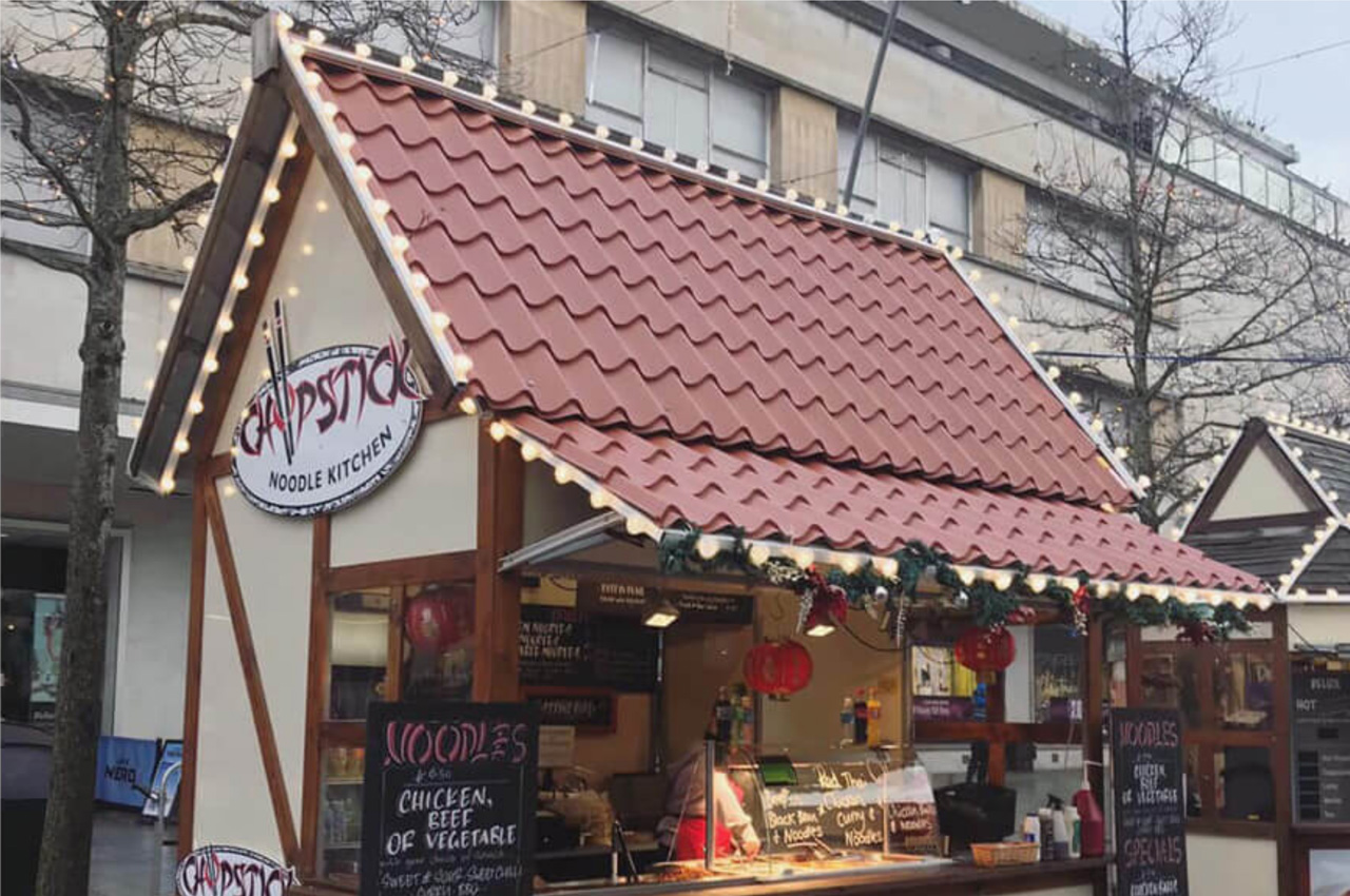 Cladco Tileform sheeting at Plymouth Christmas Market