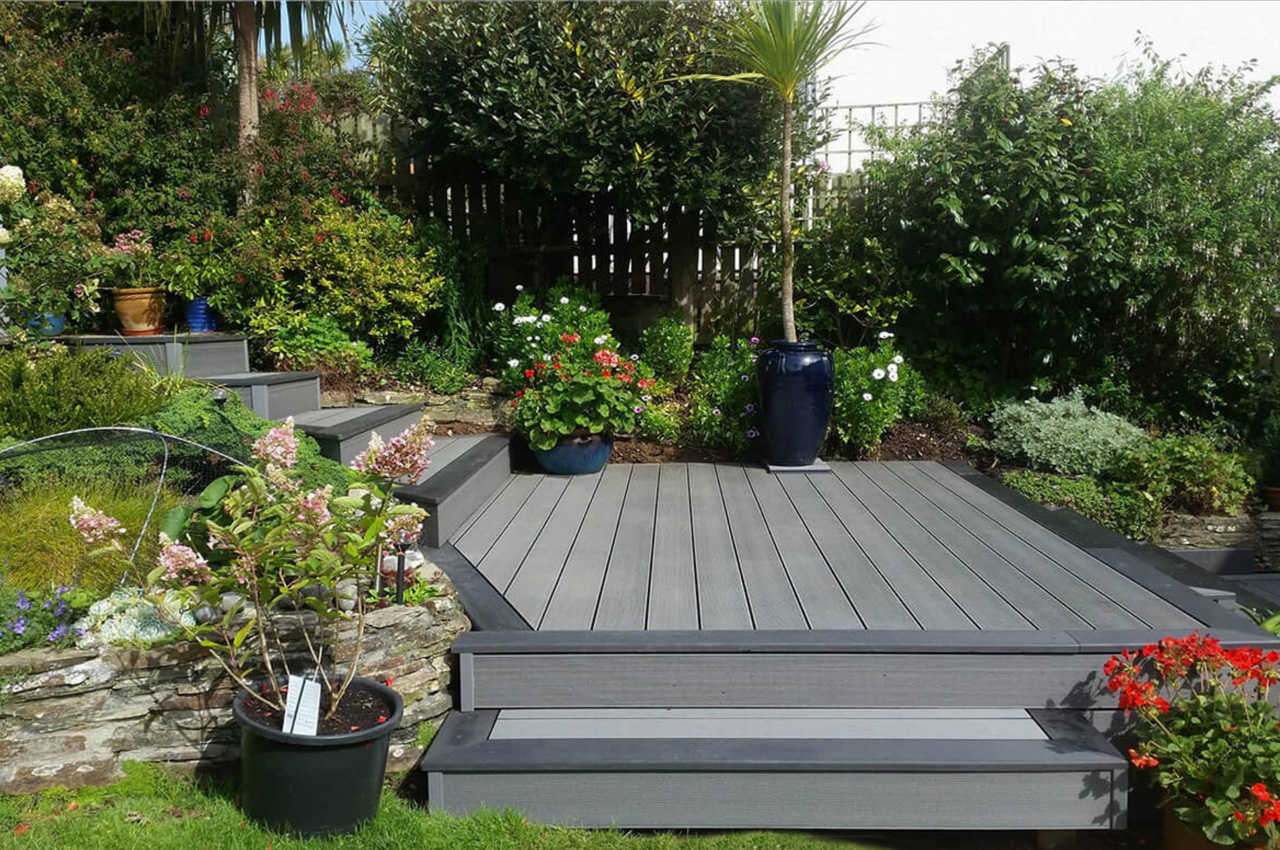 Cladco Stone Grey & Black Charcoal Decking Boards